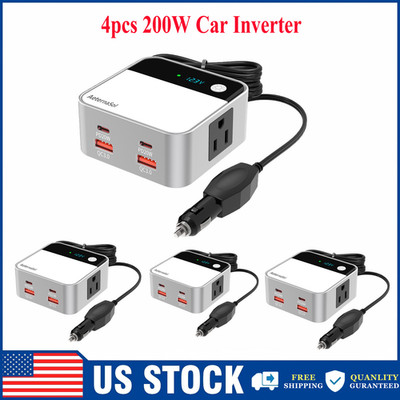 200W 400W 600W 800W Power Inverter Car Converter 2*Type C & 2*USB(20W) Laptop