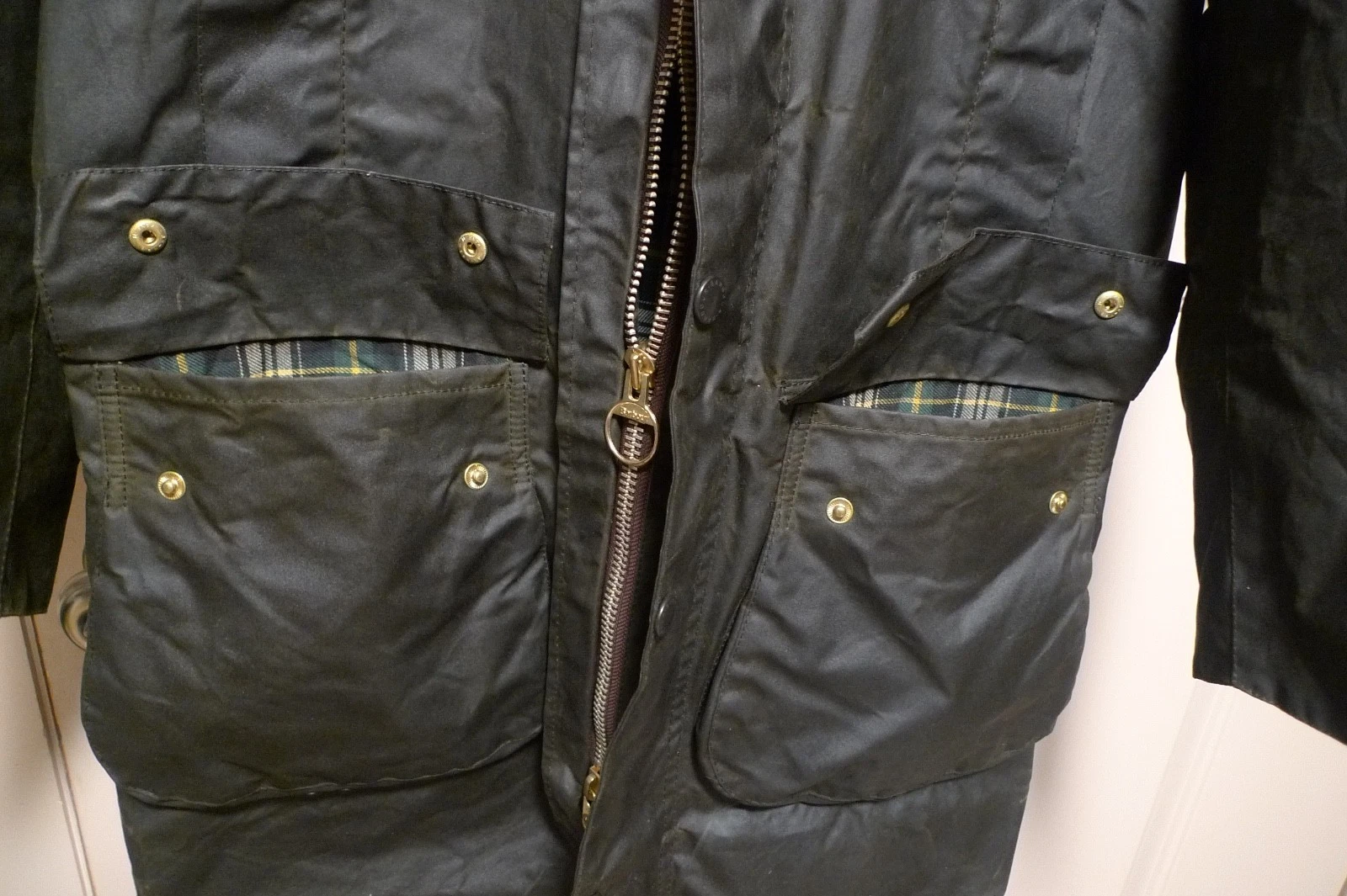 BARBOUR - A200 BORDER WAX COTTON JACKET - SAGE - MADE IN UK - EXCELLENT - 36 image 5