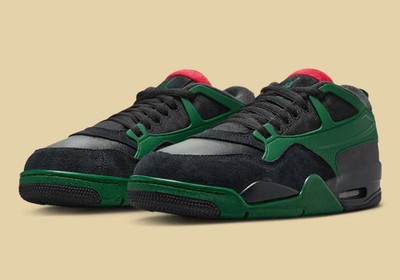 Nike Air Jordan 4 RM Shoes Black Gorge Green Red FQ7939-003 Men's