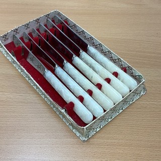 Coronet Sheffield Stainless Steel Set of 6 Pearl Handle NP#112