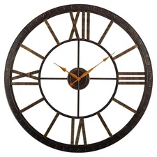 FirsTime & Co. Bronze Big Time Wall Clock, Large Vintage Decor for Living Roo...