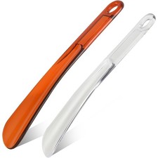 Long and Short Shoe Horns 16 Inch and 9 Inch Durable Plastic Shoe Helper with