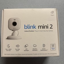 Blink Mini 2 Security Camera 1080p Wired Indoor Outdoor Night Vision Audio HD
