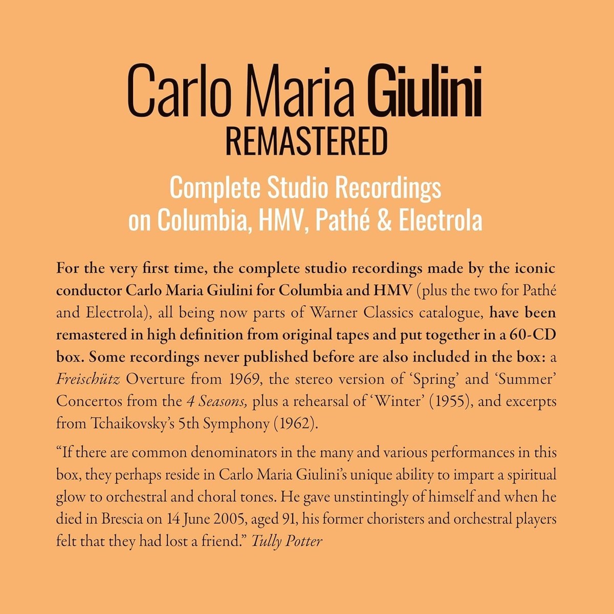 Carlo Maria Giulini: Complete Studio Recordings on Warner Classics