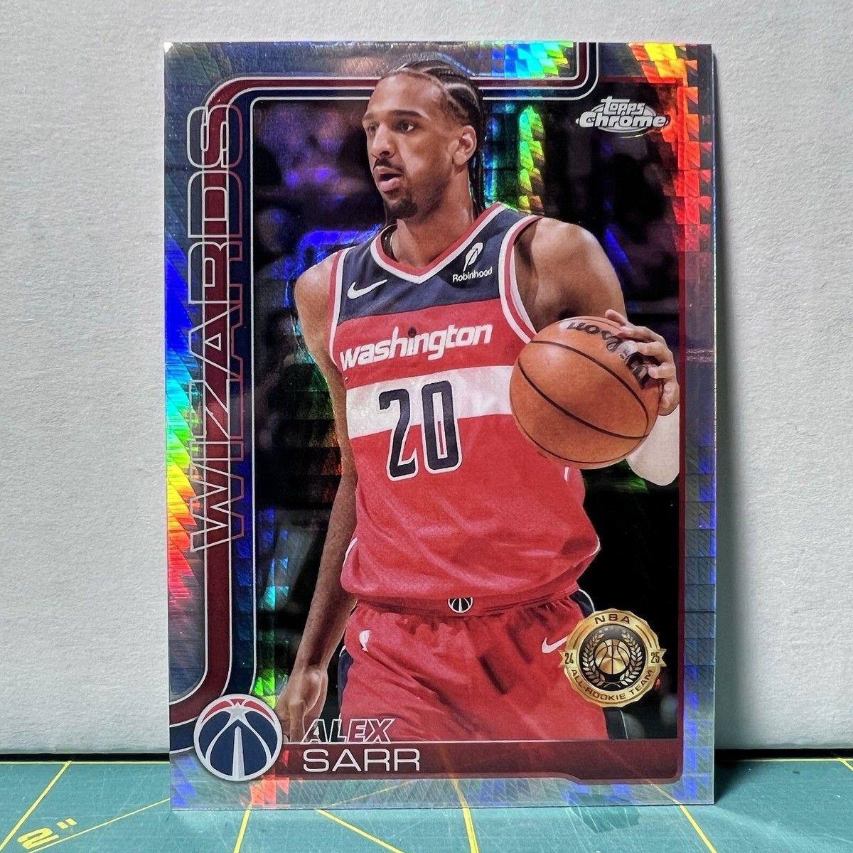 2025-26 Topps Chrome Basketball Alex Sarr Refractor Washington
