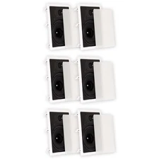 Theater Solutions TS80W Flush Mount Speakers with 8" Woofers In Wall 3 Pairs