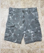 Carhartt Rugged Flex Cargo Work Shorts Men s 34 Gray Distressed Relaxed Fit