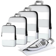 Compression Packing Cubes   5 Piece Travel Organizer Set for Luggage Men  Wome