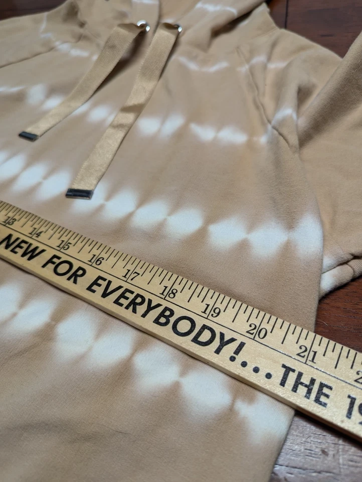 Sudadera con capucha Isaac Mizrahi Live color tostado a rayas talla grande para mujer Foto 4 de 4