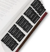 Bible Tabs,Black Reposition Laminated Bible Tabs,Bible Tabs for Women,Remove & R