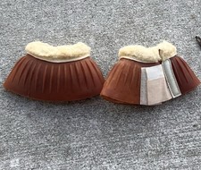Bell Boots, Horse Size, hook and loop Close, Fleece Lined, Pair of 2