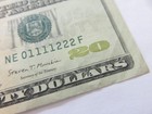 Fancy US Federal Reserve $20 Dollar Bill Serial # NE 01111333 F Extremely Cool — photo 4