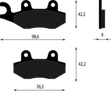 PASTIGLIE FRENO MALAGUTI BLOG 125 2009 - 2011 Anteriore