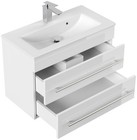 Badmöbel Waschplatz Waschbecken Keramik Portus weiß hochglanz 70cm