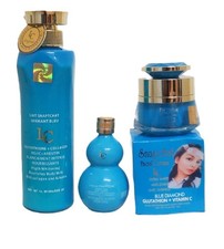 3pc. Lait Snapchat Diamant Blue Body Lotion, Serum and Face Cream Set