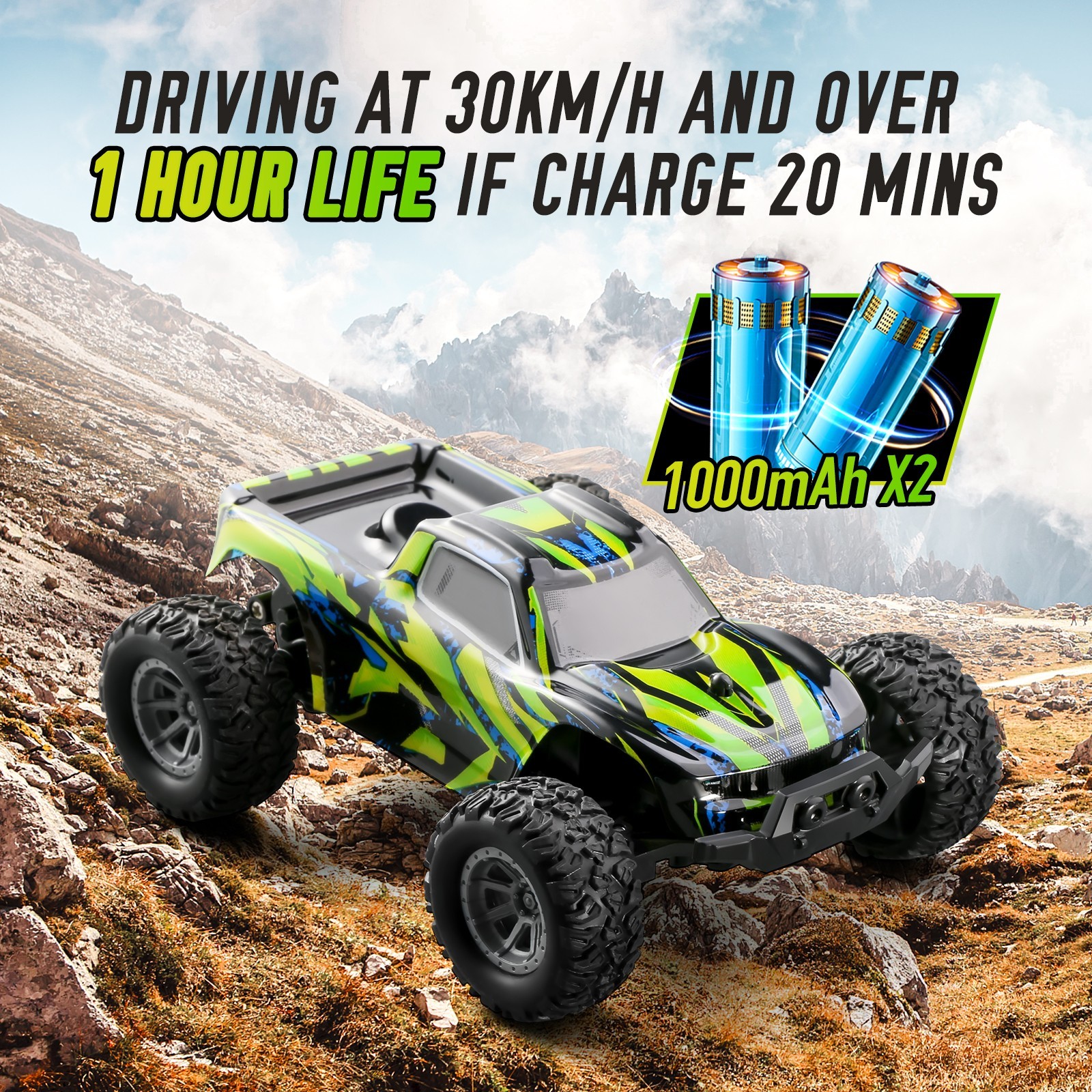 30km/h High Speed Remote Control Trucks Monster Crawler Off-road Cars