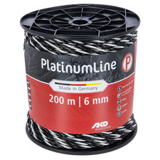 FAIE Weidezaunseil Platinum schwarz/wei&szlig; 6 mm / 200 m