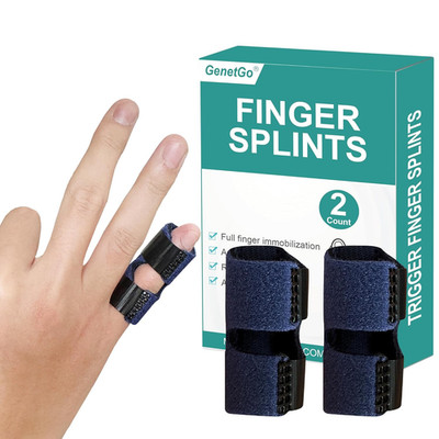 Small Trigger Finger Splint - 2 Pack Pinkie Finger Brace for Broken Finger, Knuc