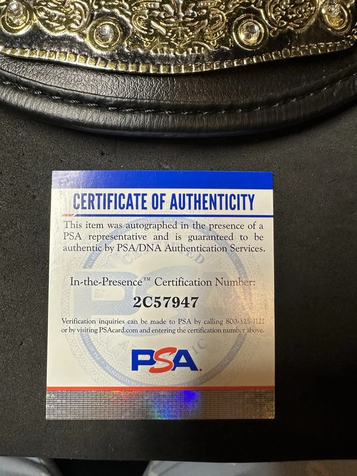 Chuck "The Iceman" Liddell Signed Mid-Size UFC Championship Belt PSA Certified - Image 3 of 4