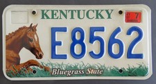 Kentucky Horse License Plate  2007  E8562