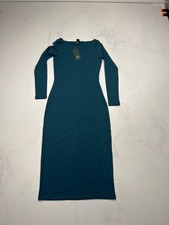 Wild Fable Long Sleeve Maxi Dress Teal Minimalist - Womens XS