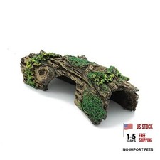 JIH Aquarium Decorations Resin Hollow Tree Trunk Ornament, Bettas House Cave