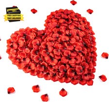 1200Pcs Artificial Flowers Rose Petals - Silk Flower Petals Fake Red Roses for B