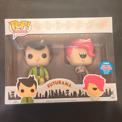 Funko Pop! Futurama Alternate Universe Fry & Leela Vinyl Figurines NYCC 2015