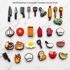 Croc Shoe Charm - Kitchen Utensils - Chef - BBQ - Cooking - Cafe - Food & Drink