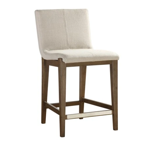 Uttermost 23390 Klemens 20"W Wood Frame Kitchen Stool - MultiColor - Picture 1 of 7