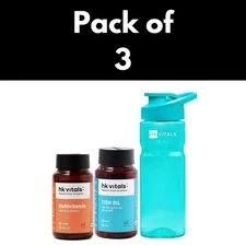 HK Vitals Multivitamin & Fish Oil with Sipper Combo For Enhances Energy 60Tabs