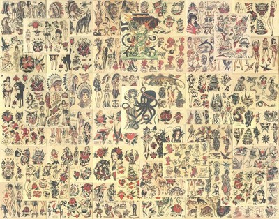 Sailor Jerry Traditional Vintage Style Tattoo Flash 50 Sheets 11x14 Old School 4