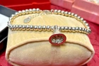 Vtg Sterling Silver S926 Bracelet Cancer Survivor "Three rings of Hope" 7"L & EX