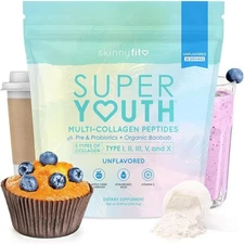 Skinny Fit Super Youth Multi-Collagen Peptides UNFLAVORED Authentic