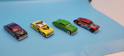 HOT WHEELS 1990's PURPLE PASSION CAR LOT OF 4 BLUE CARD NEW LOOSE!