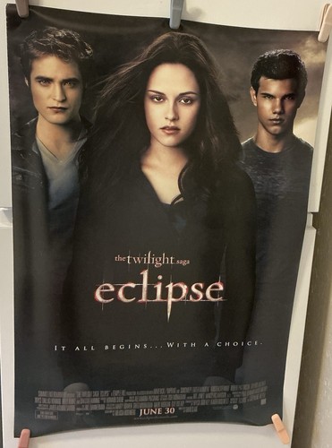 Twilight Saga Eclipse Movie Poster Large 27x40 Bella Edward Jacob