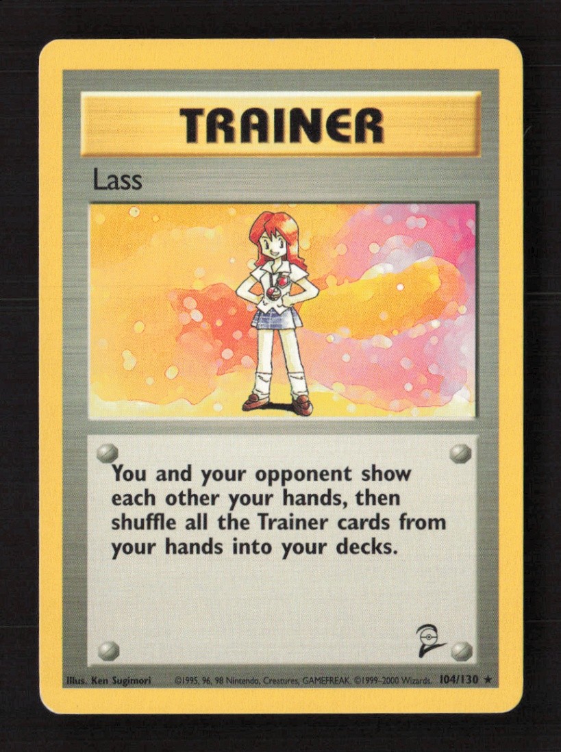 Lass Rare Normal Base Set 2 104/130 LP Pokémon TCG