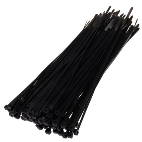 Set fascette nere 100 pz 2,5 - 7,2 mm connettore cavo fascette per cavi fascette - Foto 5 di 23