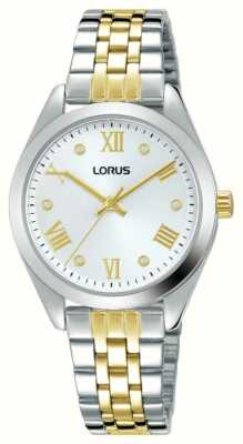 Lorus Damen | Silbernes Zifferblatt | zweifarbiges Edelstahlarmband