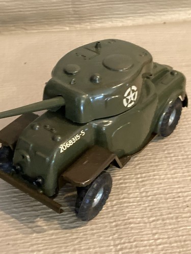 Tri-ang MINIC Toys Armoured Car Clockwork Powered - Works!! - Picture 5 of 15