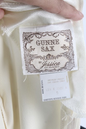 Vtg 70s Gunne Sax Dirndl Dress Renaissance Festival Long Cream Maxi Gown Tag 5 - Picture 7 of 8
