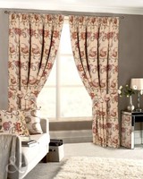 Just Contempo Tapestry Pencil Pleat Lined Curtains, Beige, 90x108 Inches Just Contempo Tapestry Pencil Pleat Lined Curtains, Beige, 90x108 Inches