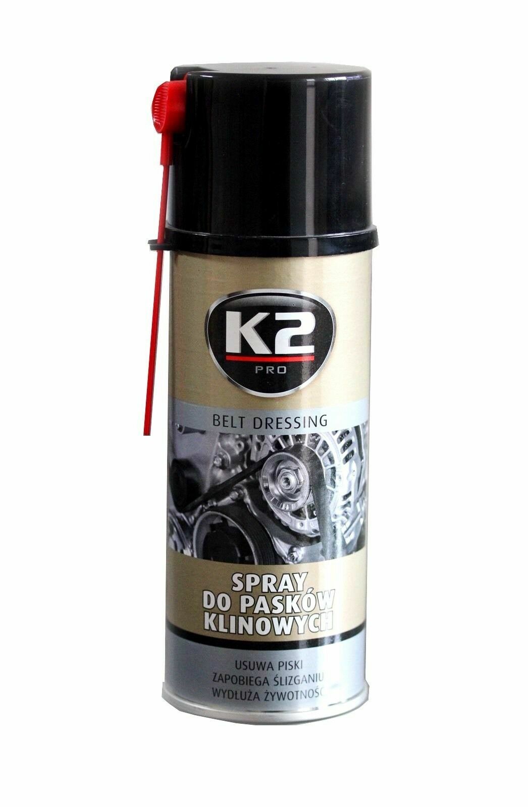 K2 PROTECT BELT CAR DRESSING SPRAY ANTI SLIP NOISE REDUCING STOP