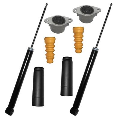 2 Stossdämpfer hinten für Mazda 2 DY und Domlager Protection Kit links rechts