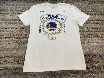 Nike NBA GSW Golden State Warriors 2022 Finals Champs White T-Shirt Mens M $29