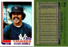 1982 Topps Baseball #472 Oscar Gamble