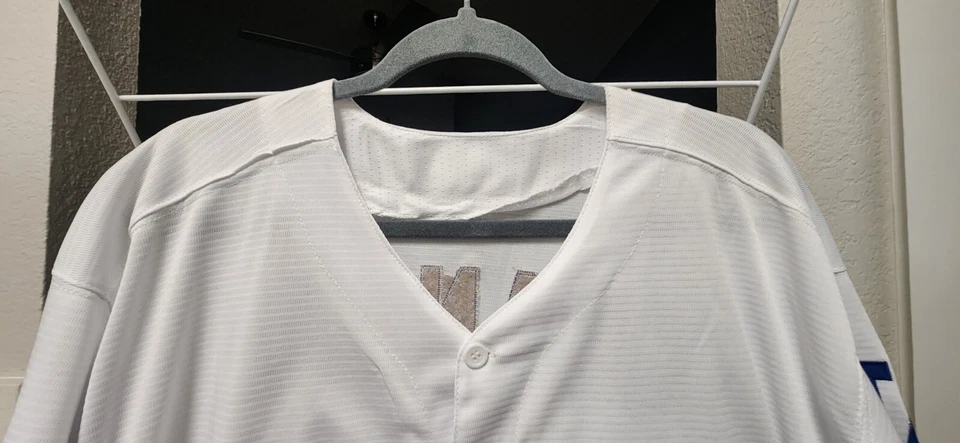 Majestic MLB Béisbol Yasmani Grandal #9 LA Dodgers Jersey 44 Serie Mundial 2017 Foto 3 de 4