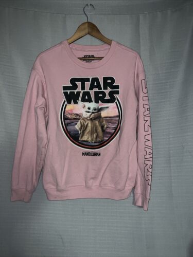 Star Wars Sweater Women 1X Pink The Mandalorian The Child Sweatshirt #1027  | eBay