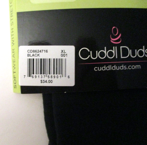 Cuddl Duds womens Softwear with stretch leggings size Large 14-16 Black - Picture 3 of 4