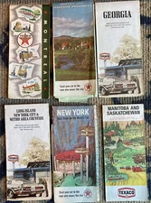 Texaco Gasoline Station Road Maps Lot